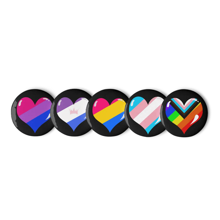 LGBTQIA+ Heart Pins product image (1)