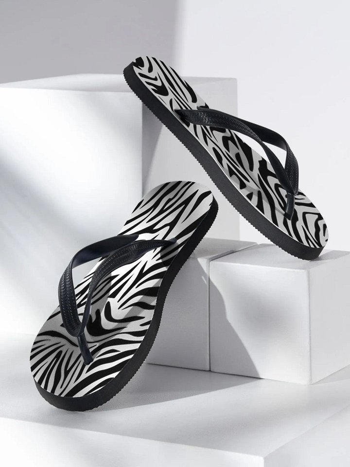 Zebra Stripes Custom Flip-Flops product image (2)