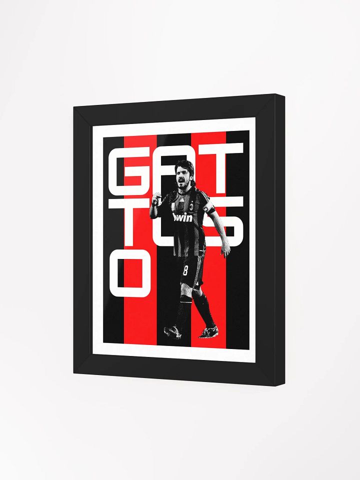 Gennaro Gattuso BW AC Milan Name Art Framed Print product image (2)