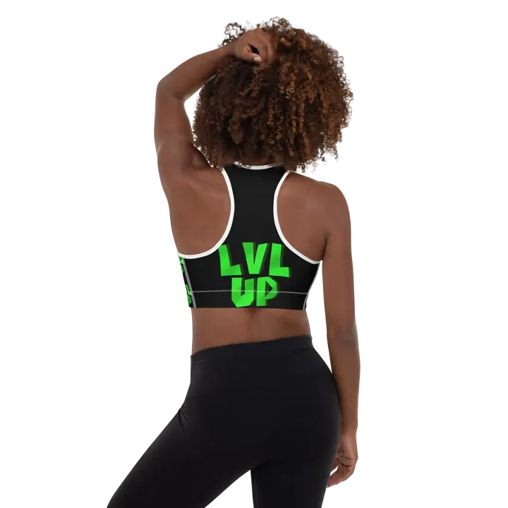 LVL UP Black Sports Bra product image (1)