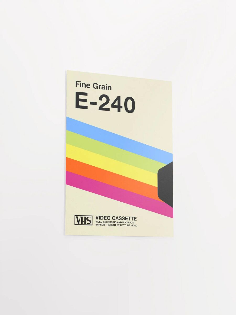 Retrowave poster: VHS cassette case E-240 [retrowave/vaporwave] — retrowave poster, aesthetic print, retrowave art, 80s wall decor product image (9)
