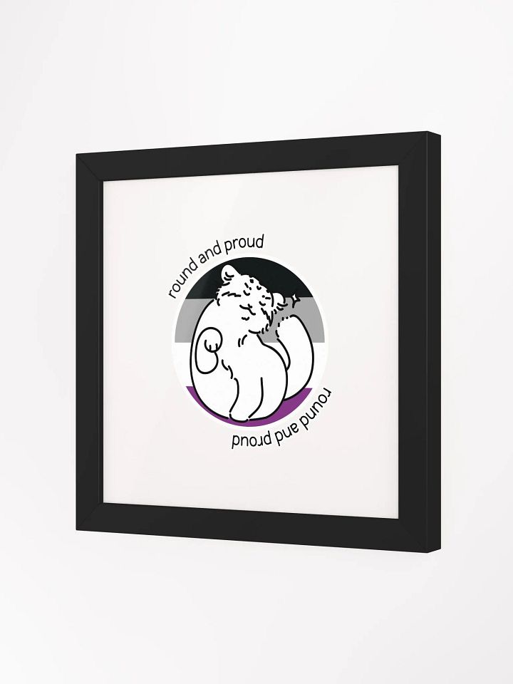 Round and Proud Manul Asexual Version - Framed Print product image (5)