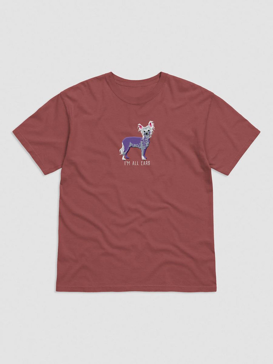 I'm All Ears T-Shirt(Embroidered) of a Chinese Crested Dog product image (9)