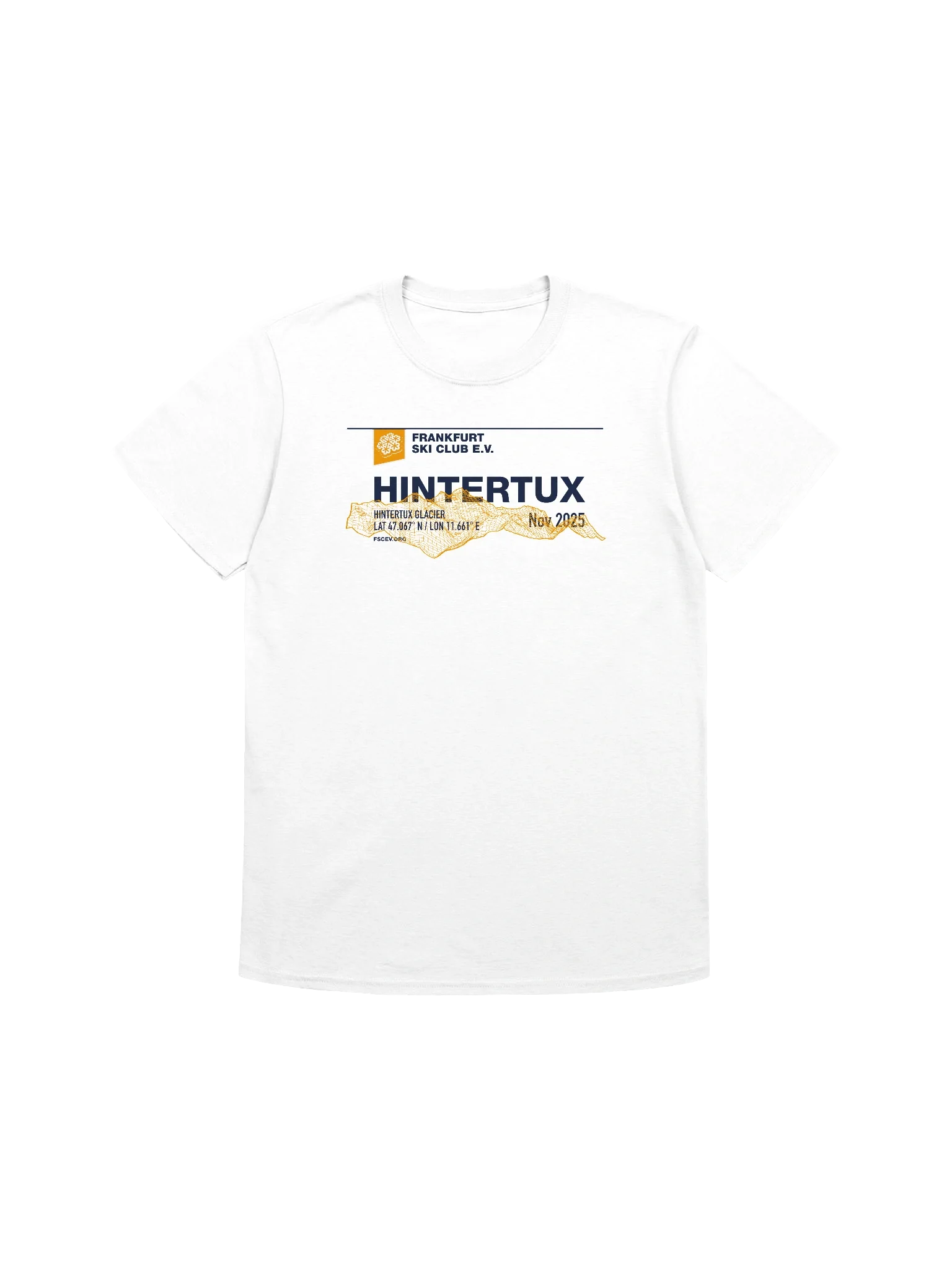 Hintertux Glacier Coordinates Resort white (front and back print) product image (1)