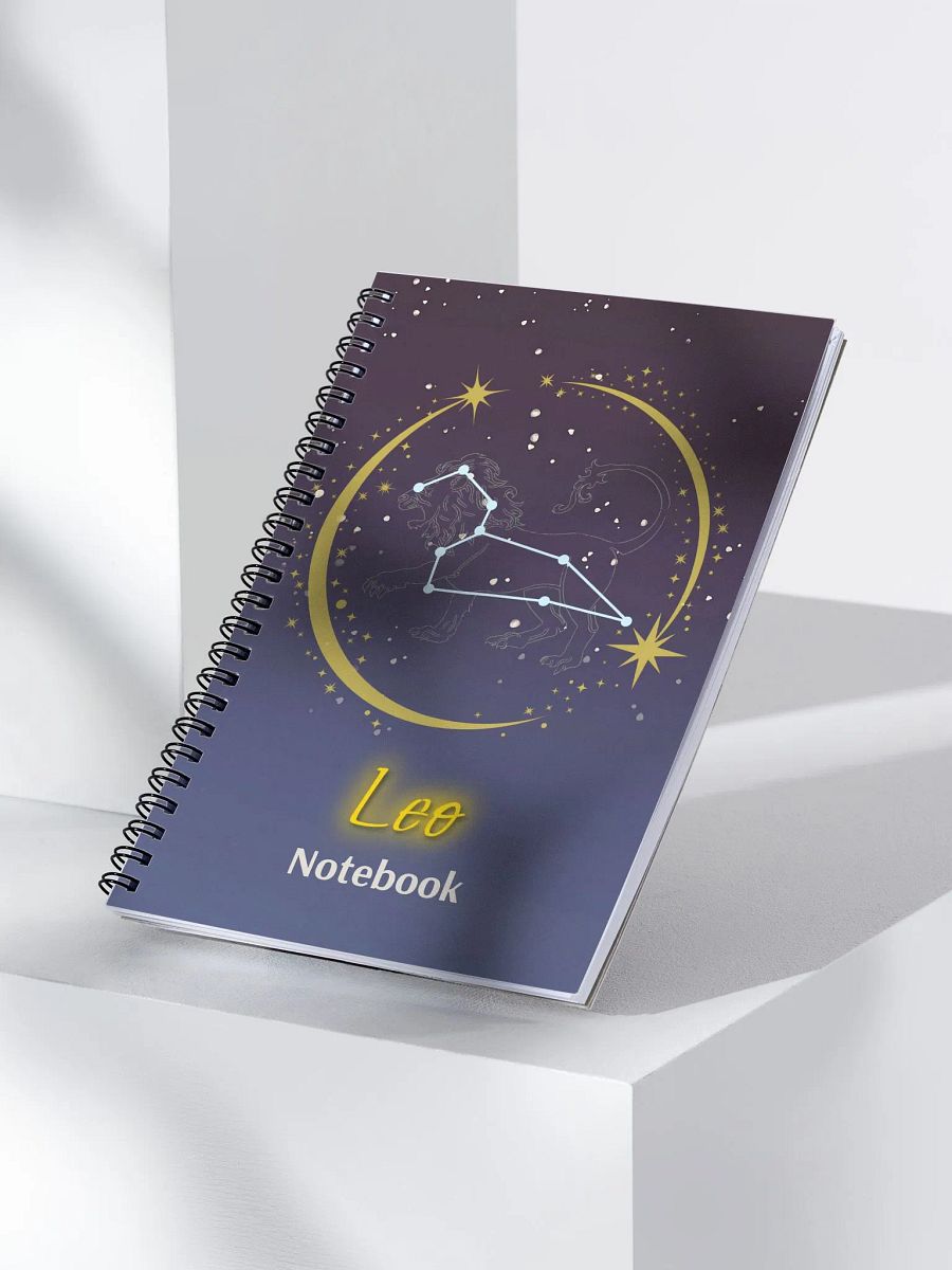Personalized Leo Zodiac Spiral Dotted Notebook Journal – Starry Constellation Gift for Astrology Lovers, Birthday, Valentine, Christmas, Horoscope, Celestial, Moon, Stars, Stationery, Sketching product image (3)