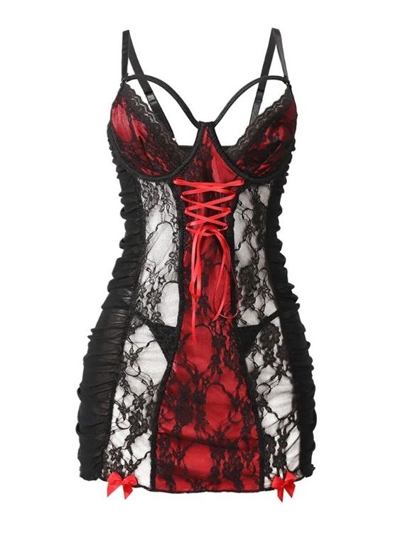 Red velvet slip product image (1)