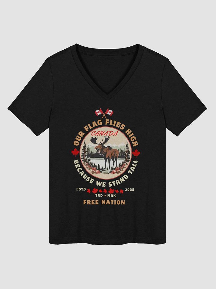 Canadian Pride Moose V-Neck Tee product image (14)
