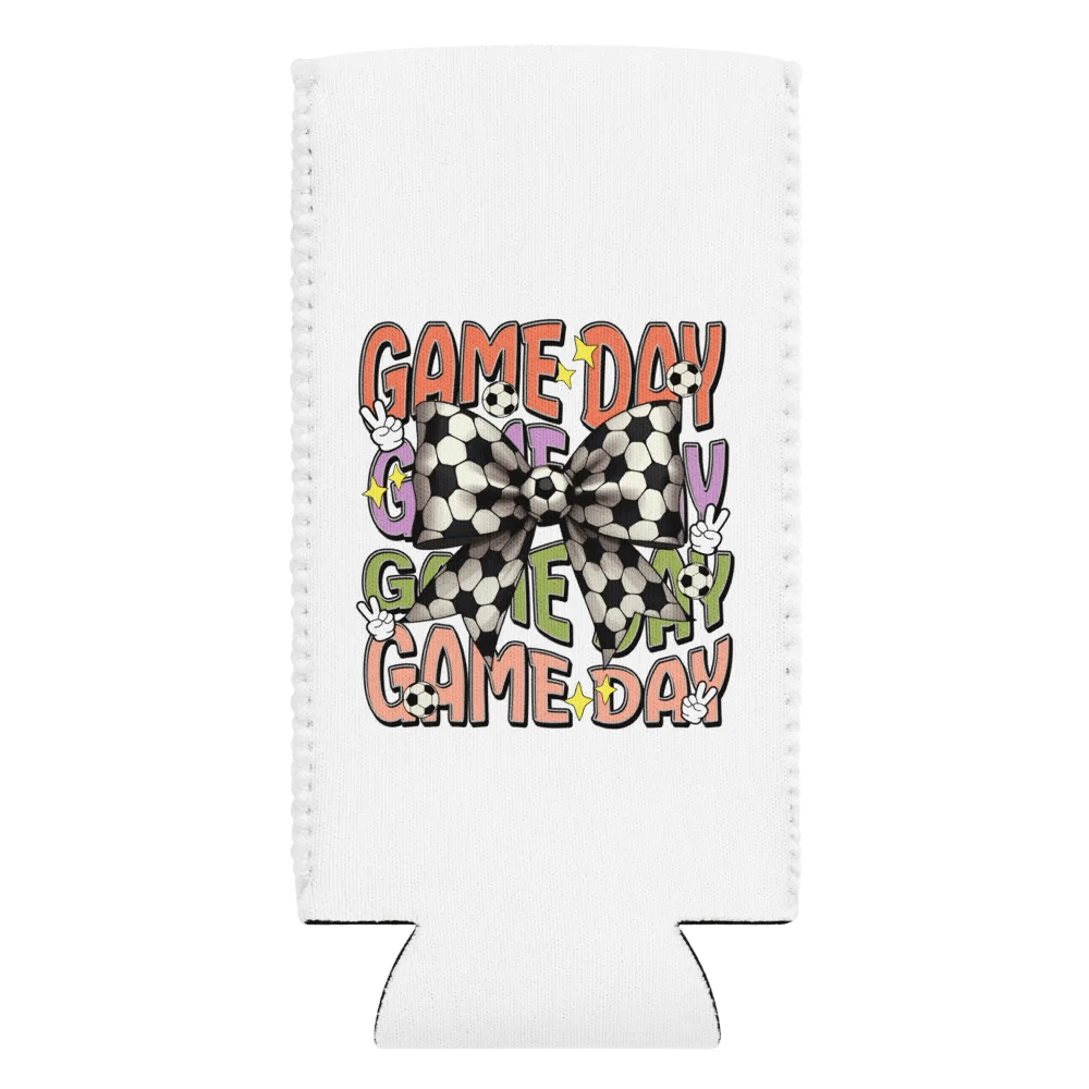 Game Day Bow Soccer Can Cooler product image (1)