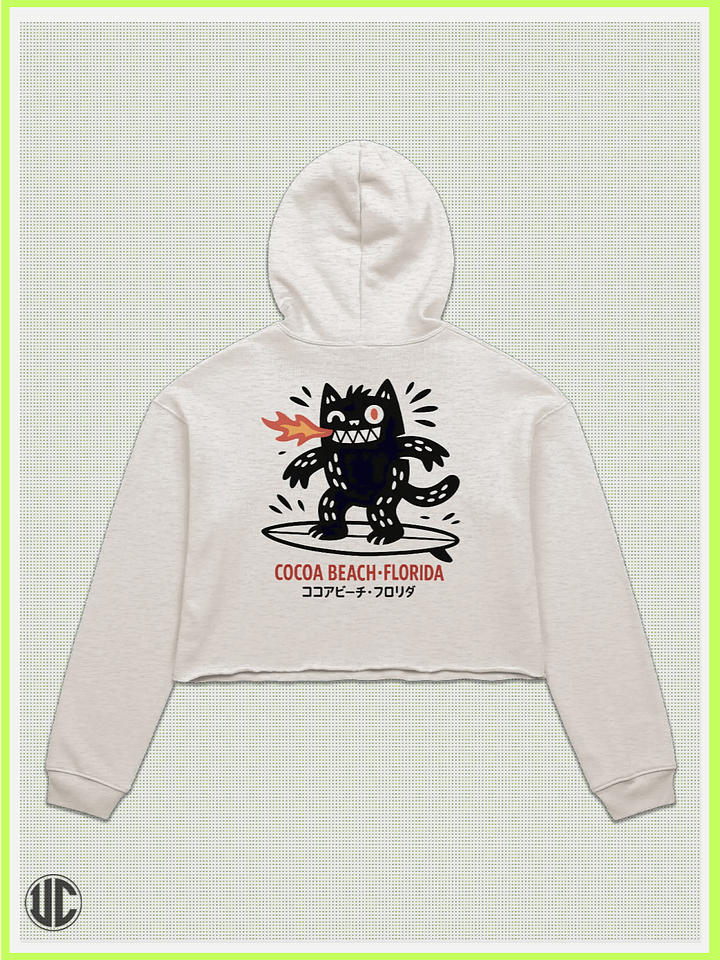 UnkoCon – Cocoa Beach FL Surfer Crop Hoodie product image (1)