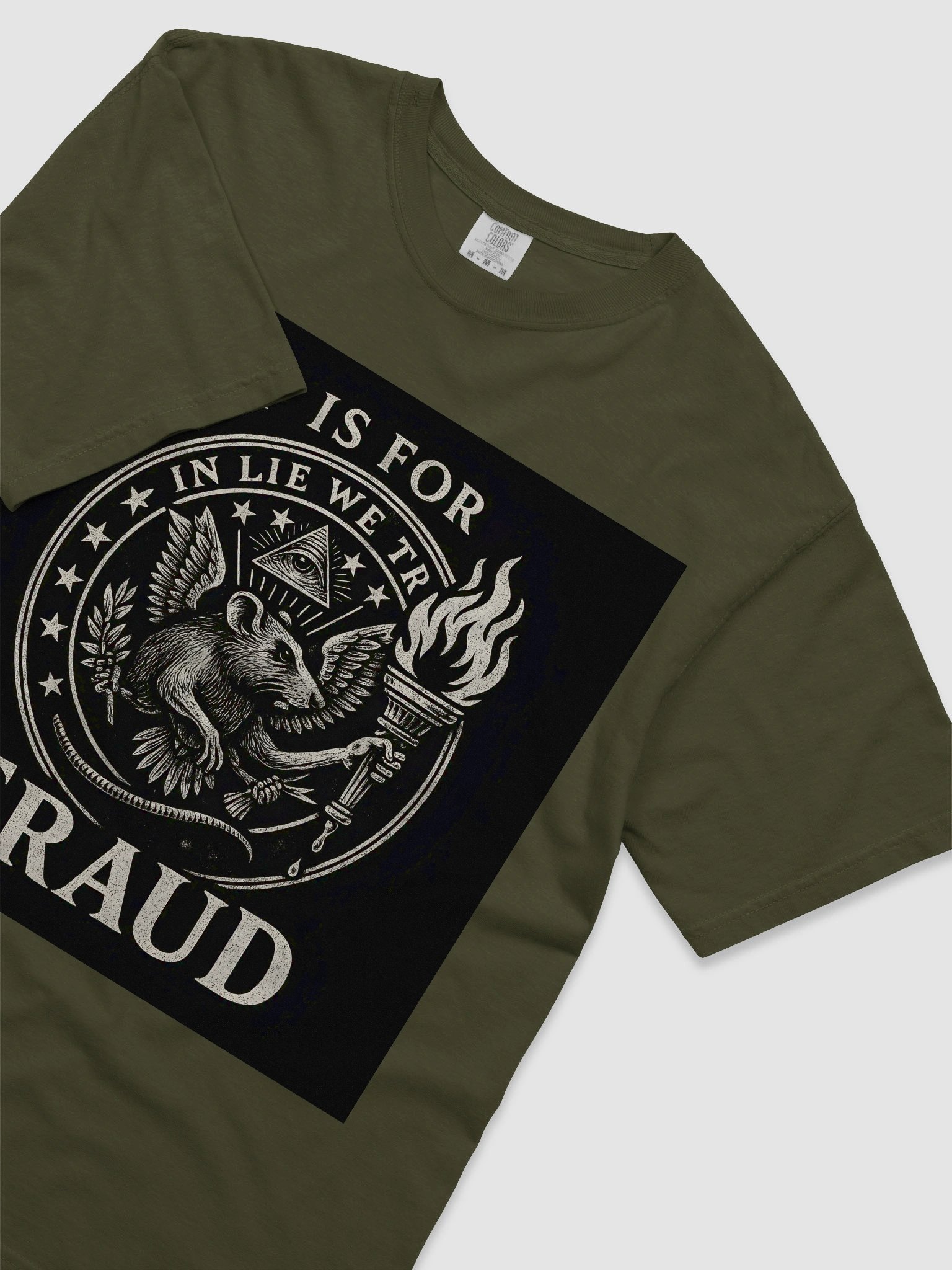 F is for fraud garment-dyed heavy weight t-shir tby dark alphabet product image (3)
