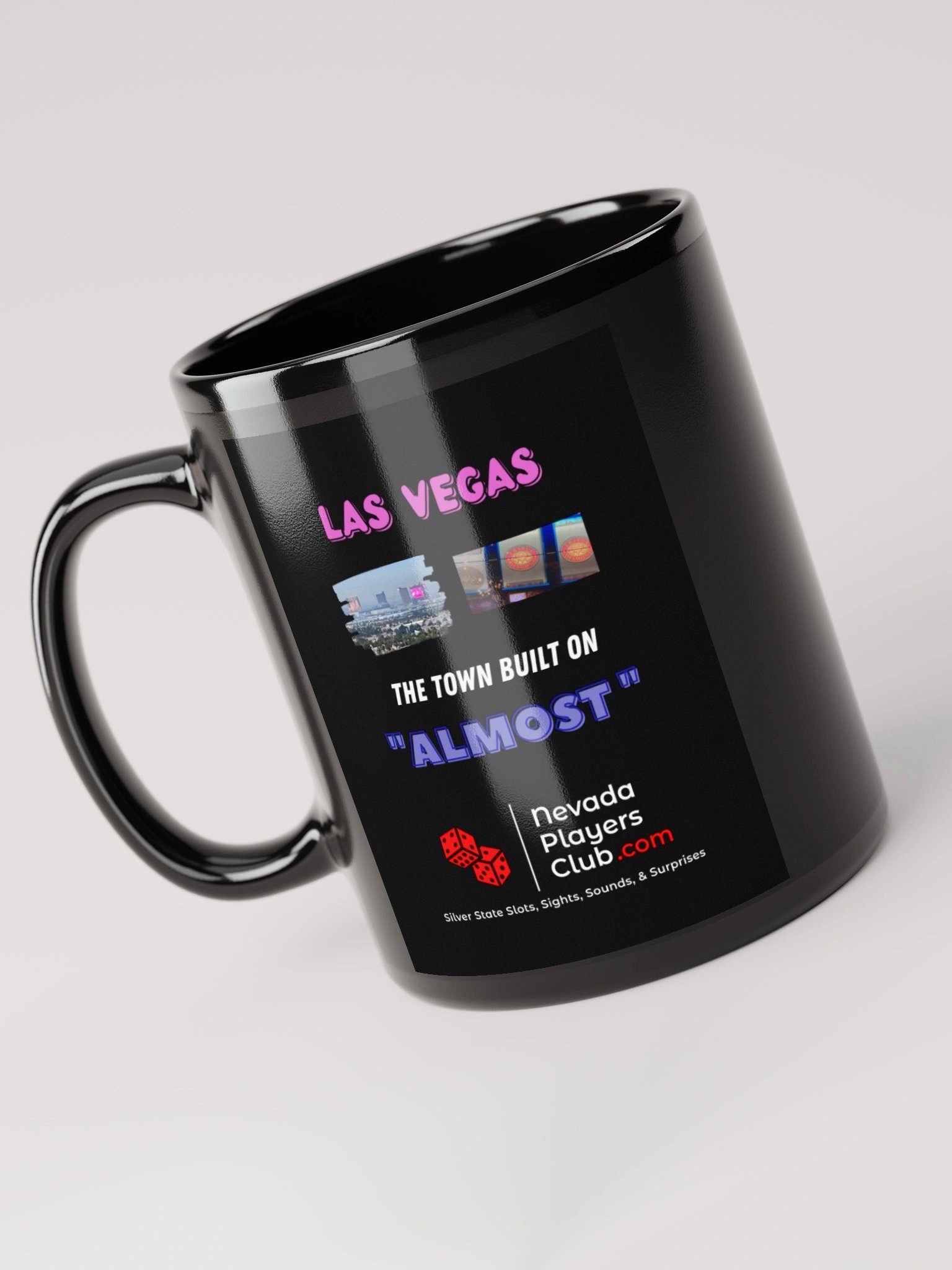 Black "The Town Built on Almost" Mug product image (5)