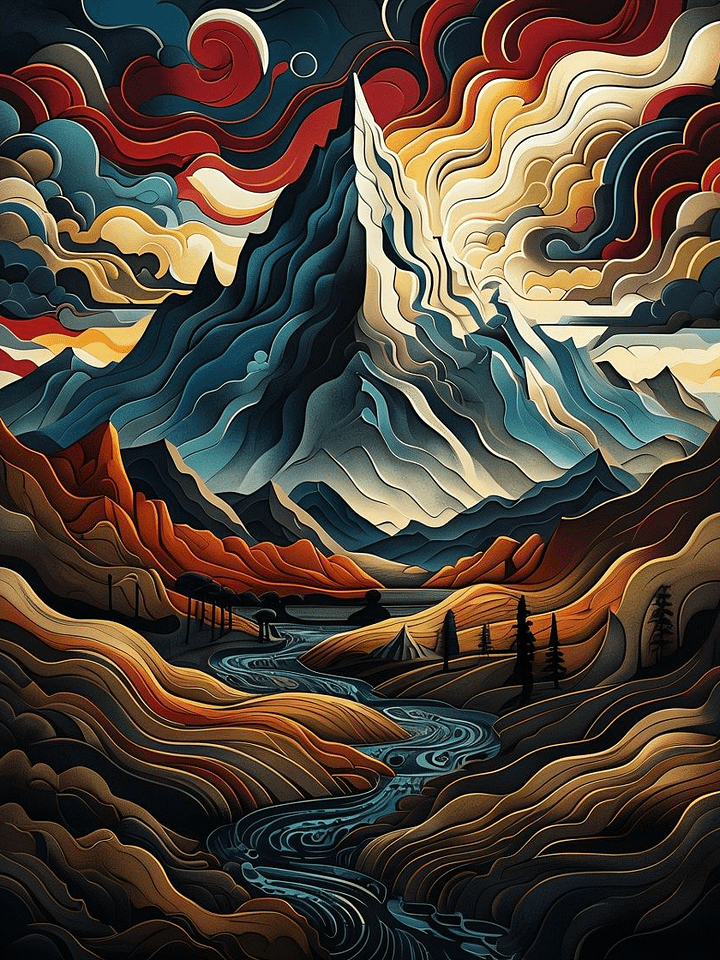 Surreal Mountain Dreamscape Poster product image (1)