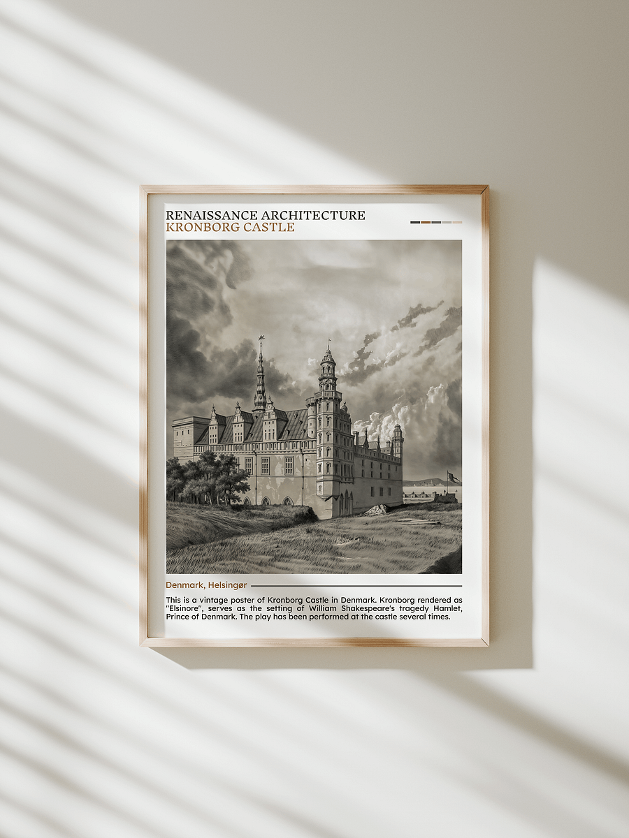 Kronborg castle - Vintage poster - Portrait product image (6)