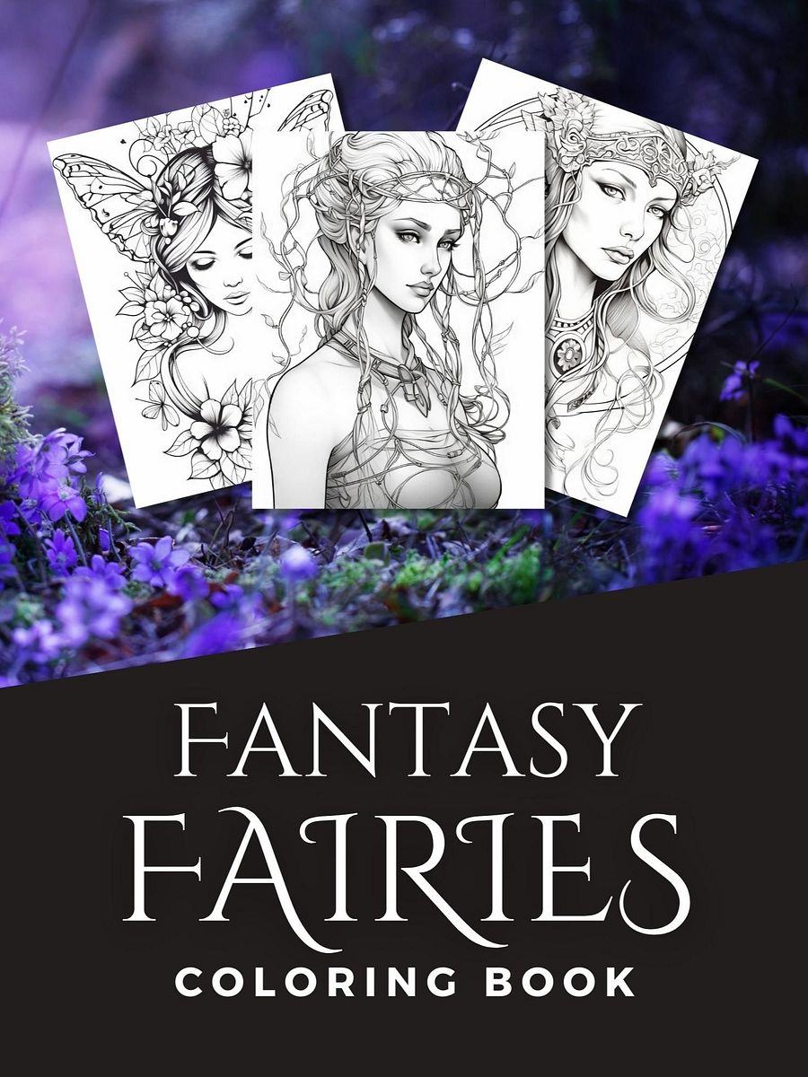Fantasy Fairies Coloring Book product image (1)