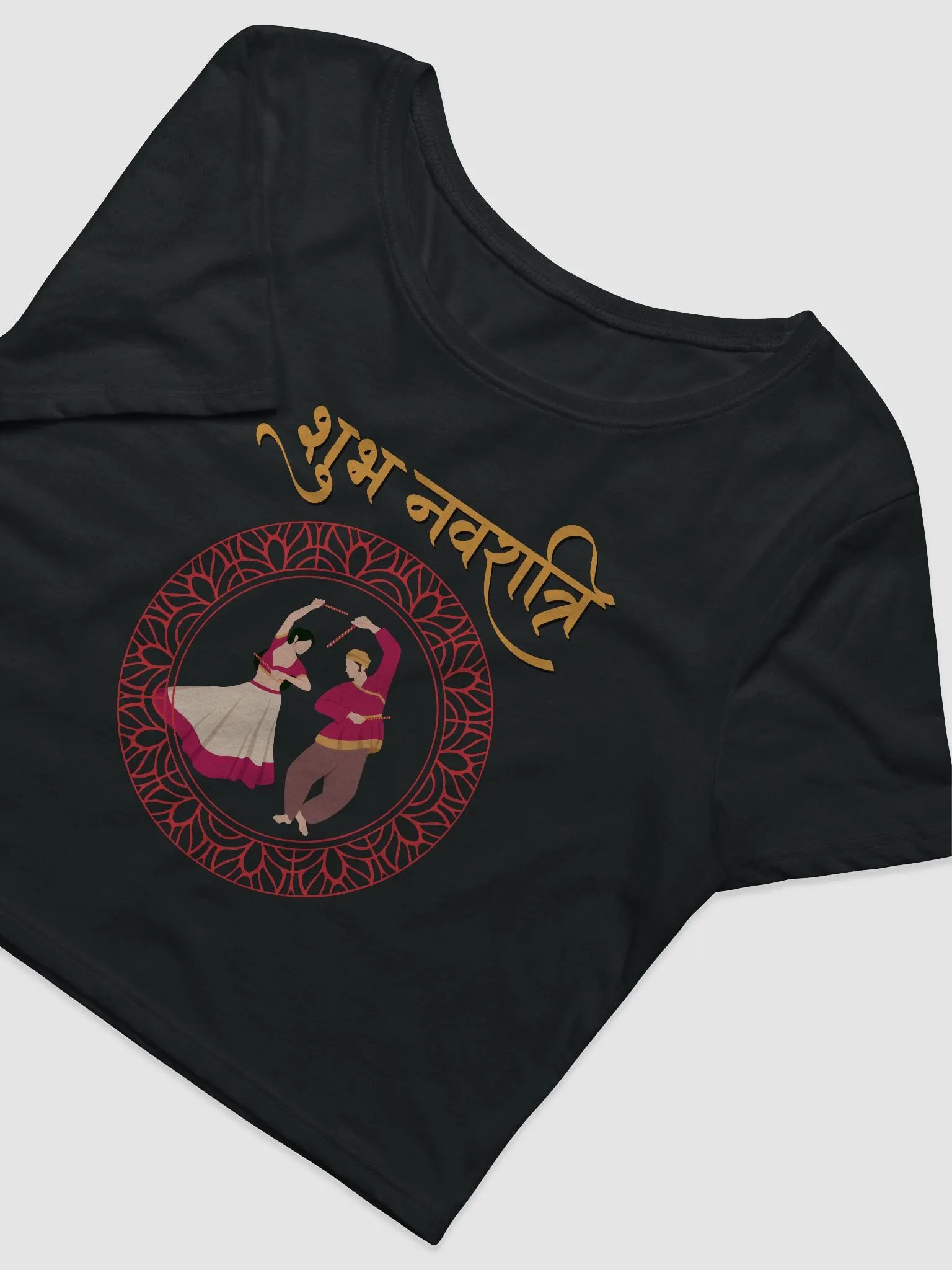 Navratri Women's Crop Tee - Enjoy the festival and Gift for your loved ones product image (4)