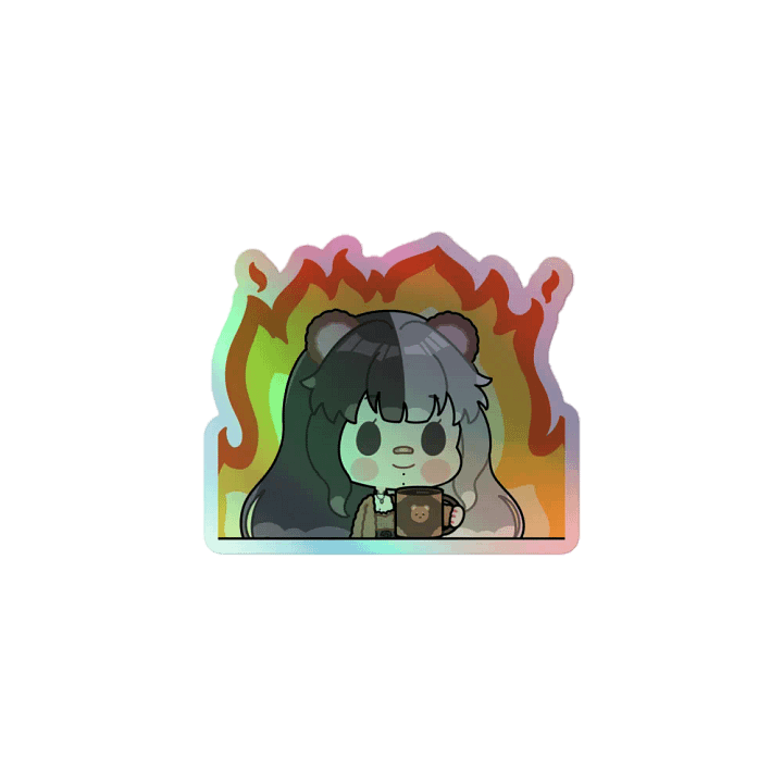'This is fine' Holographic Sticker product image (1)