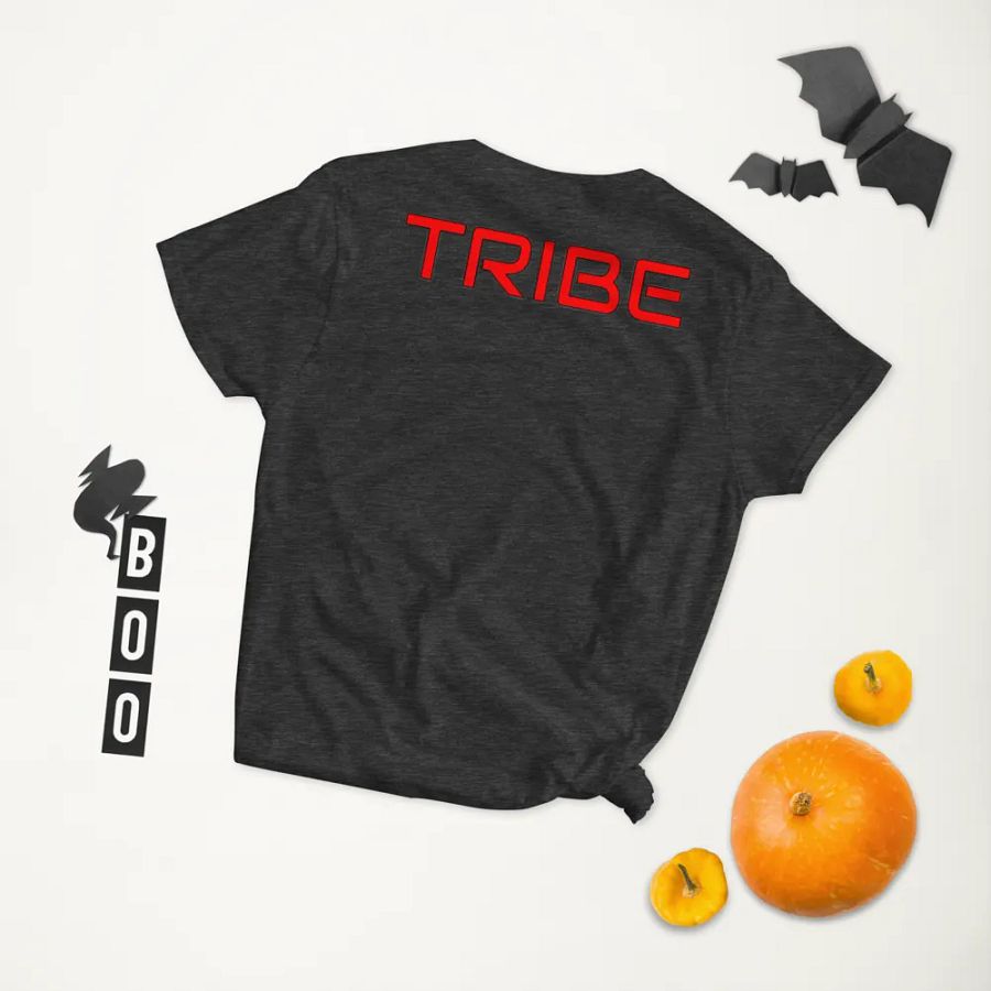 Women's CRT Paint Splatter Front | Red Tribe Back Print Gildan Middleweight T-Shirt product image (8)
