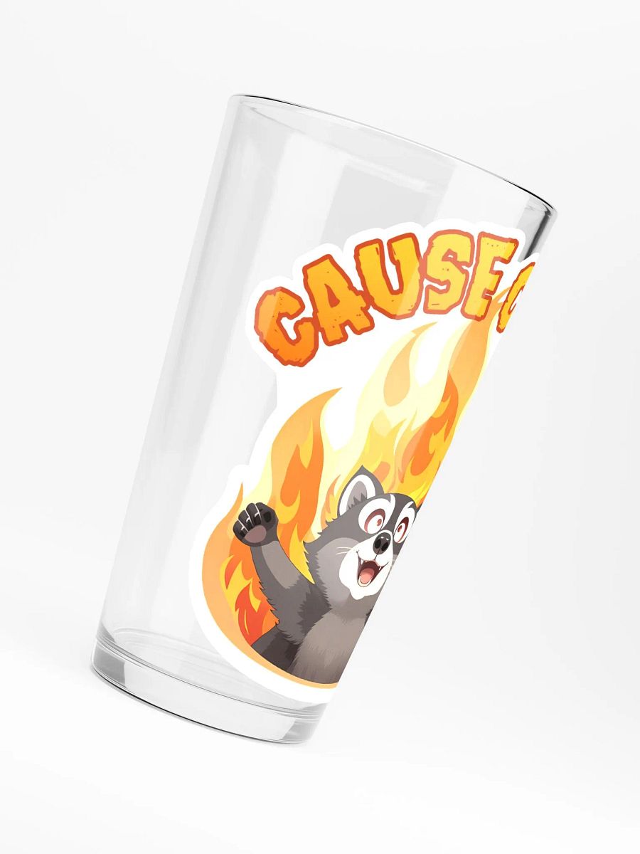 Cause Chaos Raccoon Glass product image (6)