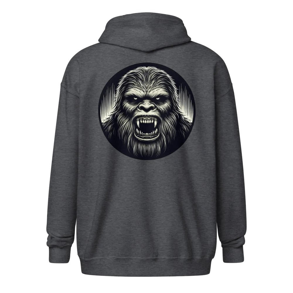 ANGRY BIGFOOT FACE ZIP HOODIE product image (6)