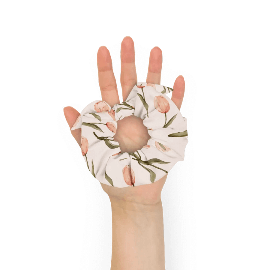 Scrunchie with pink tulips product image (7)