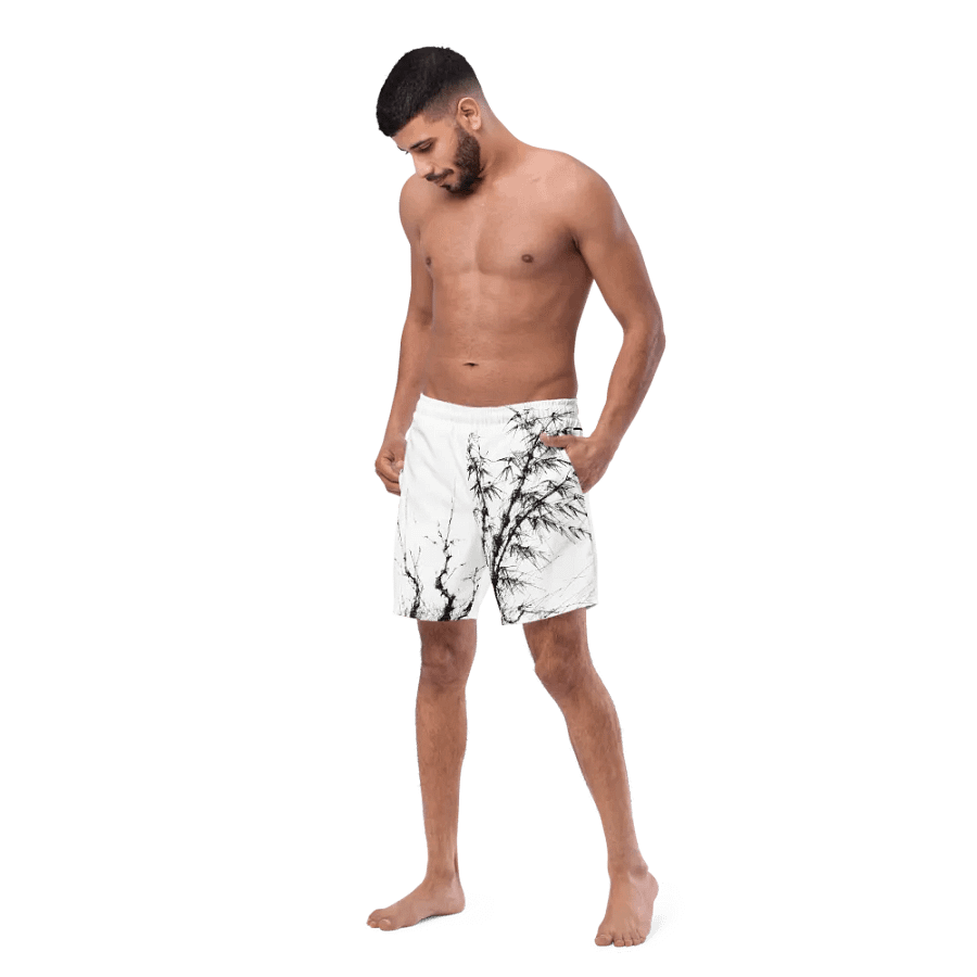 Bamboo Print Swim Trunks product image (6)