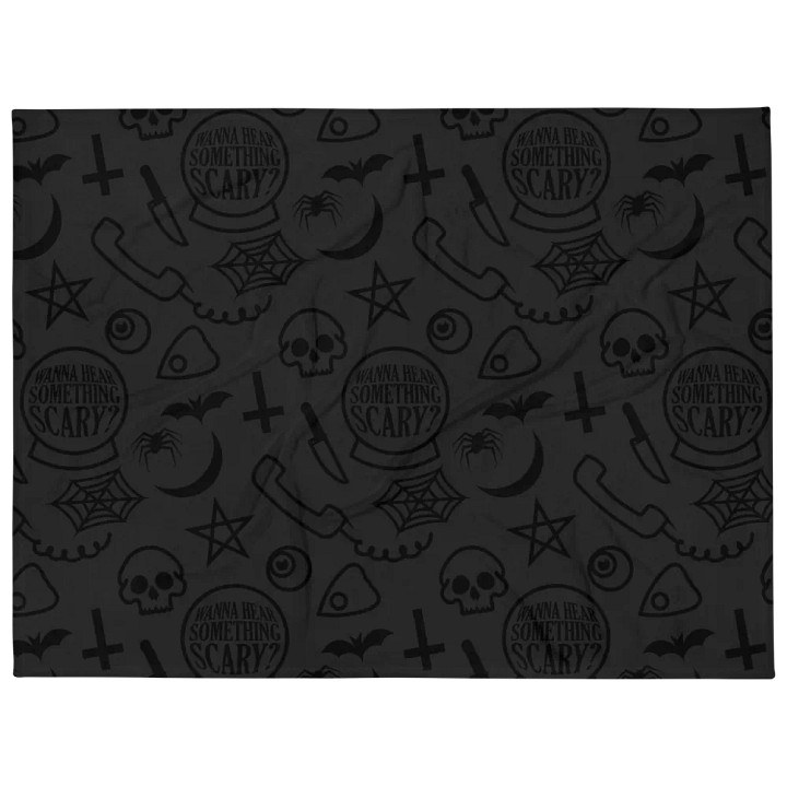 Something Scary Throw Blanket - black-on-black product image (2)
