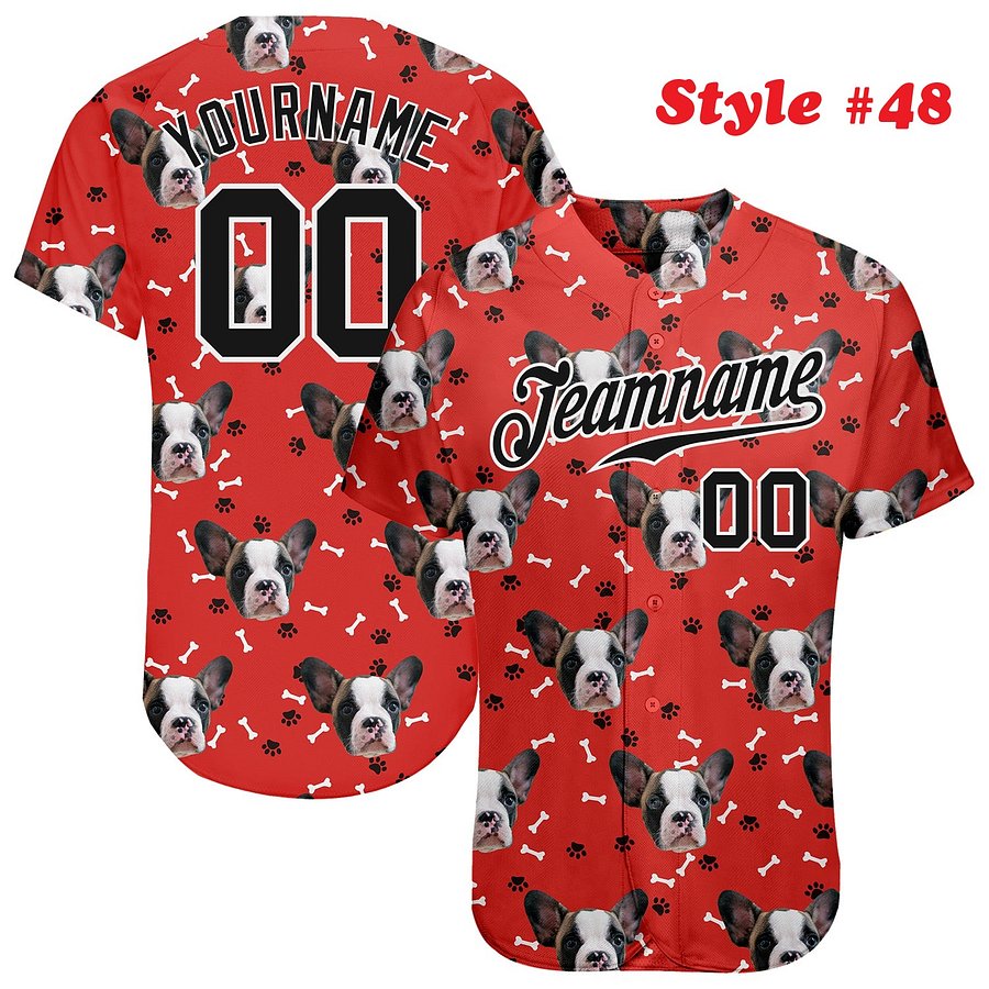 Authentic Baseball Jersey, Custom Baseball Jersey, Personalized Sport Jersey, Colorful, Number, 3D Cute, Gift , Super Romantic product image (189)