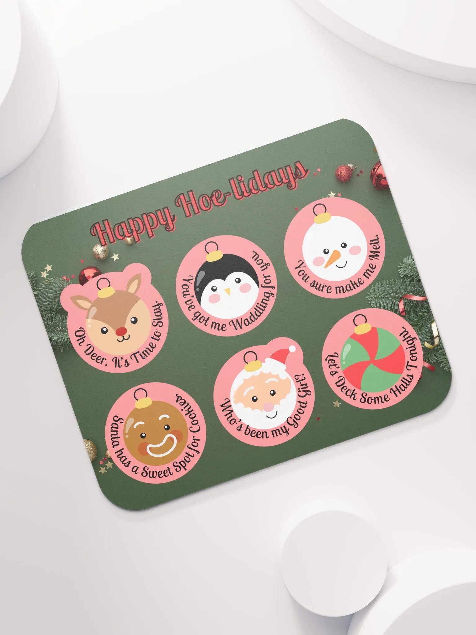 Happy Hoe-lidays Mouse Pad product image (7)