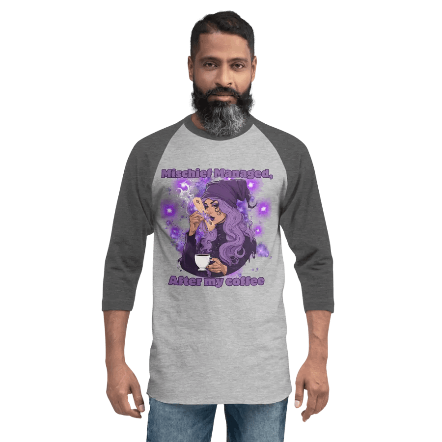 Mischief Managed after coffee Raglan Tee product image (2)