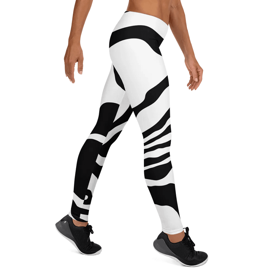 B/W Monochrome Waves Leggings product image (4)
