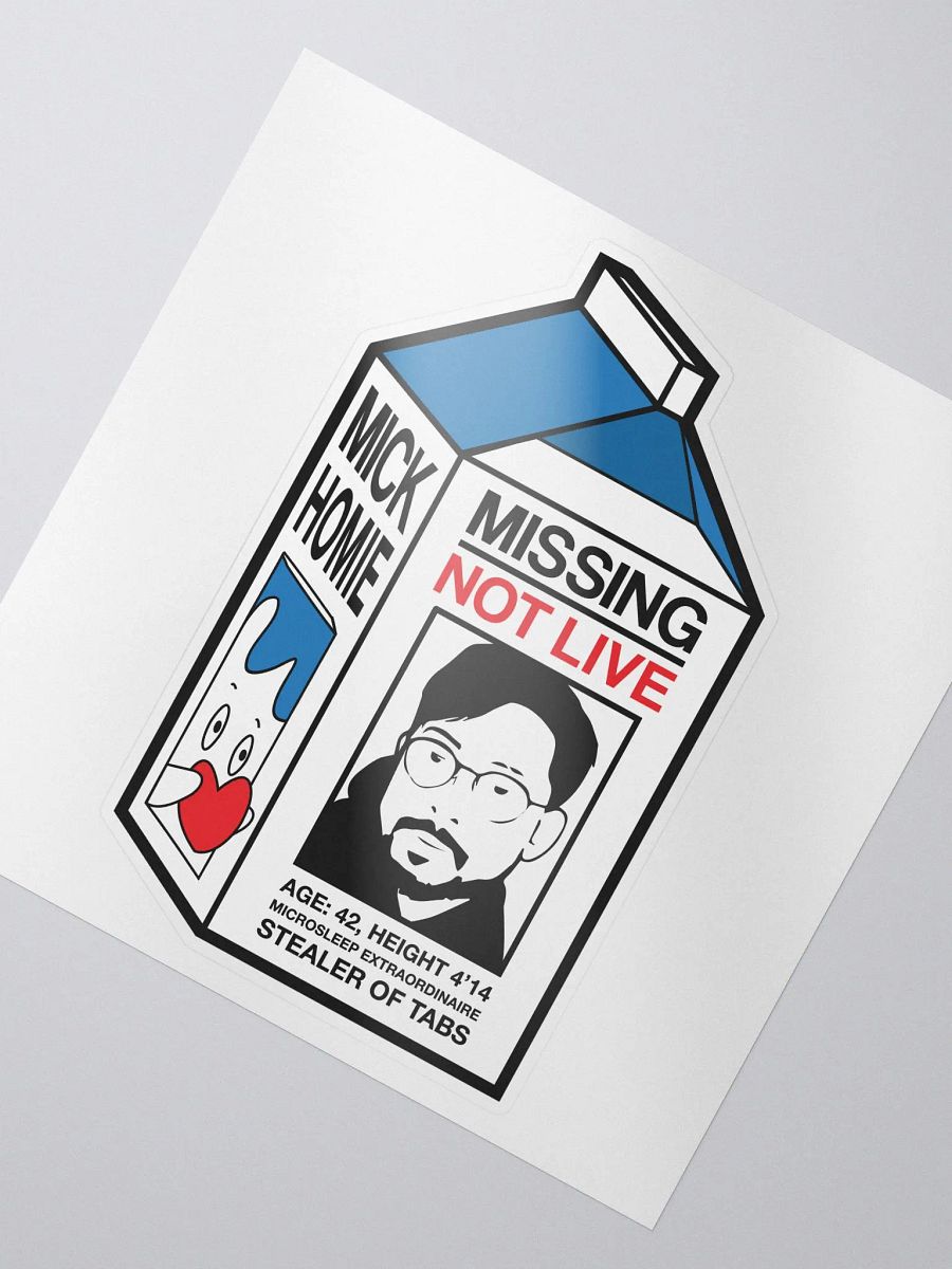 MISSING NOT LIVE (STICKER) product image (2)