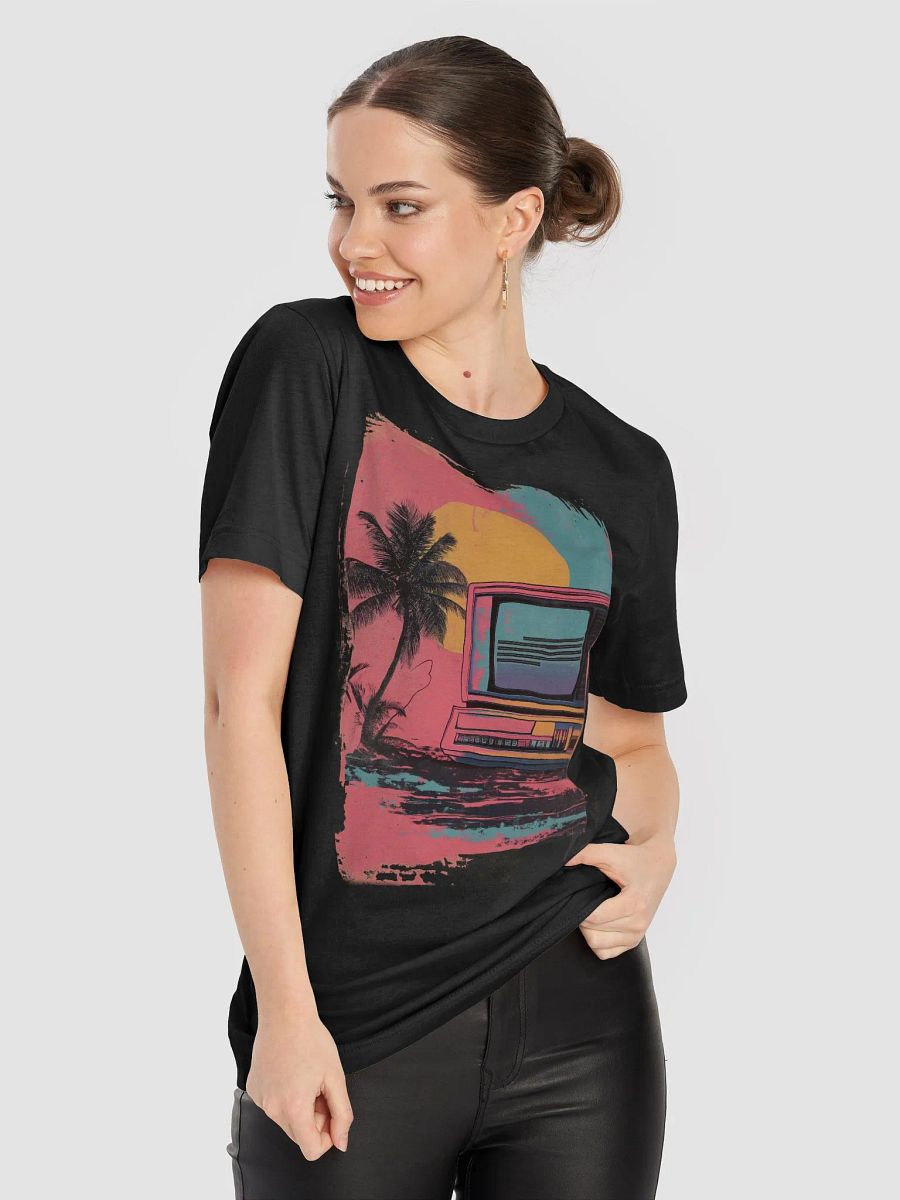 Retro Sunset Monitor (Black/White T-shirt) product image (8)