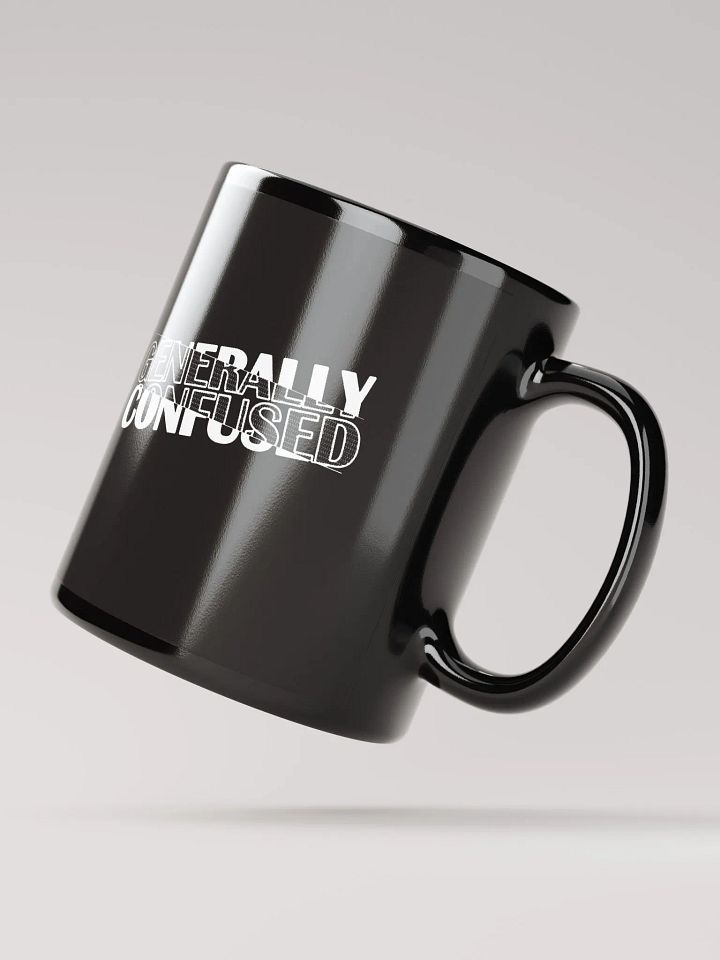 Generally Confused Black Glossy Mug product image (2)