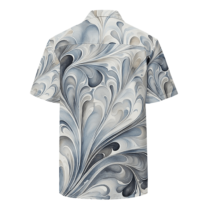 Gray Fractals Hawaiian Shirt product image (2)