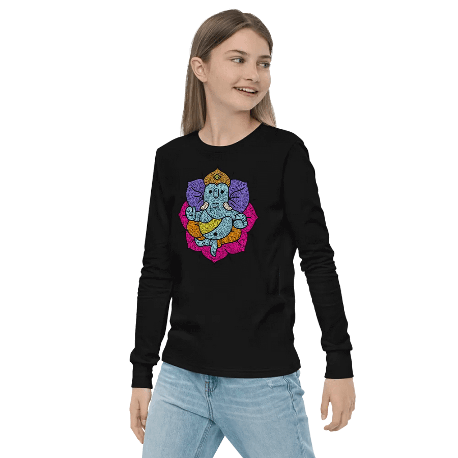 Ganesha Mosaic Lotus Tee: Vibrant Spiritual Art product image (3)