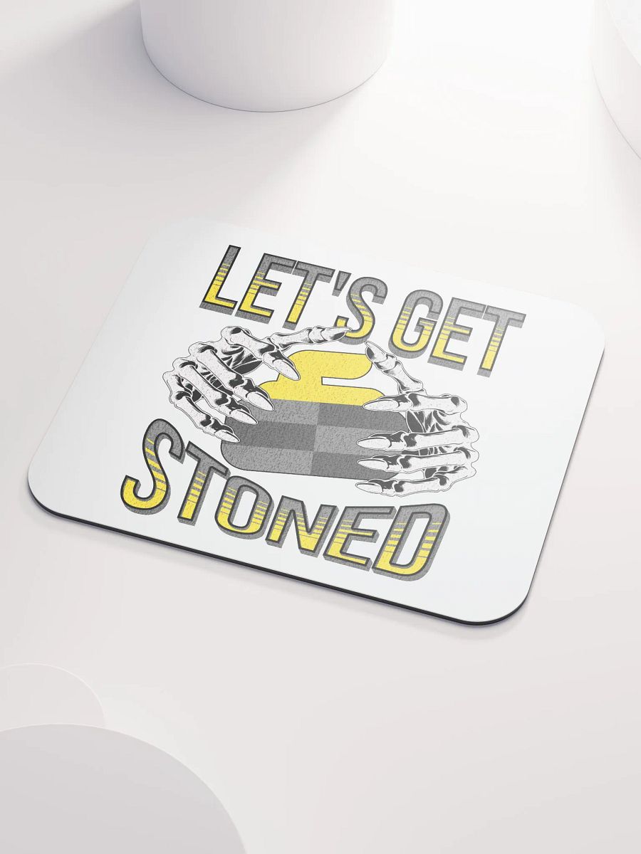 Lets Get Stoned Curling Skeletal Stoner Mouse Pad product image (3)
