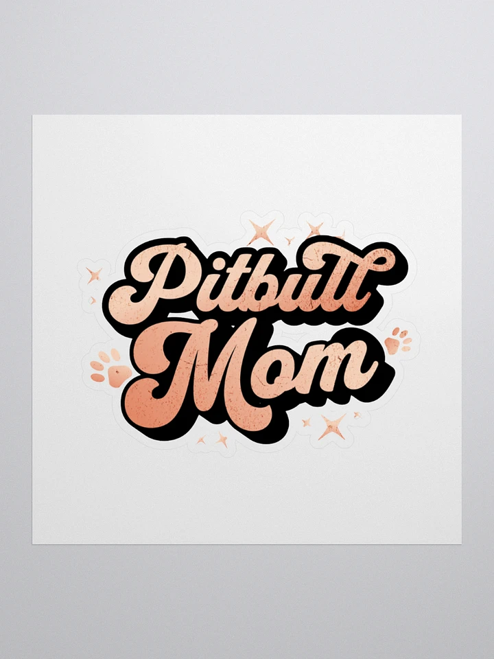 Pitbull Mom Kiss Cut Stickers product image (2)