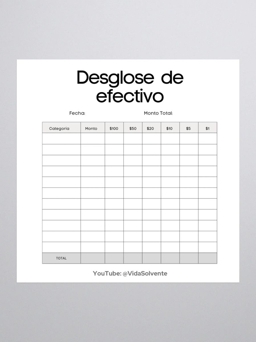 Pegatina troquelada con desglose de efectivo product image (1)