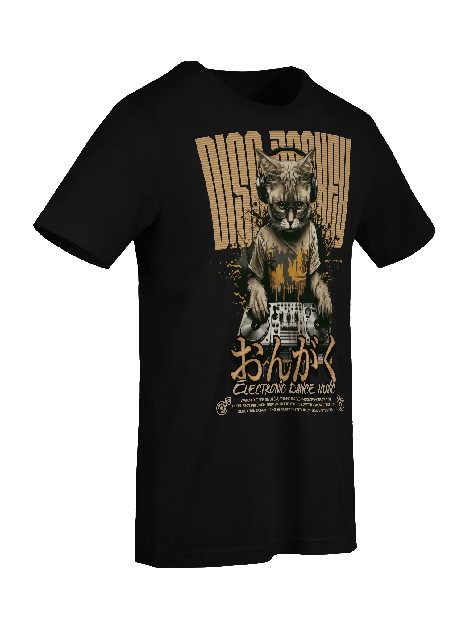 DJ Cat Cute Kitty T-Shirt Disc Jockey Music EDM Love product image (75)