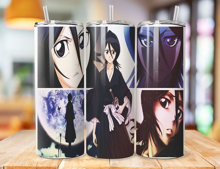 Rukia Kuchiki 20 oz Stainless Steel Tumbler – Bleach Soul Reaper Elegance Design product image (1)