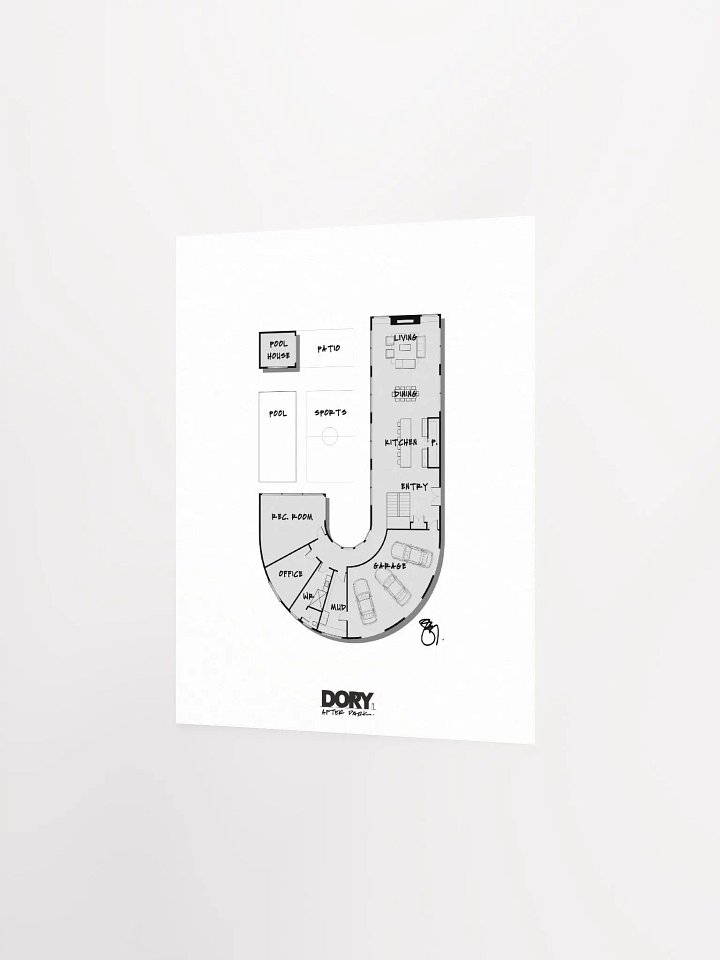 Alphabet Floor Plan Poster - J product image (2)