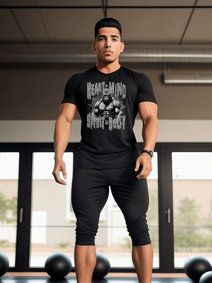 Takes Heart Mind Spirit Body Fitness Workout Gym Trainer T-Shirt product image (2)