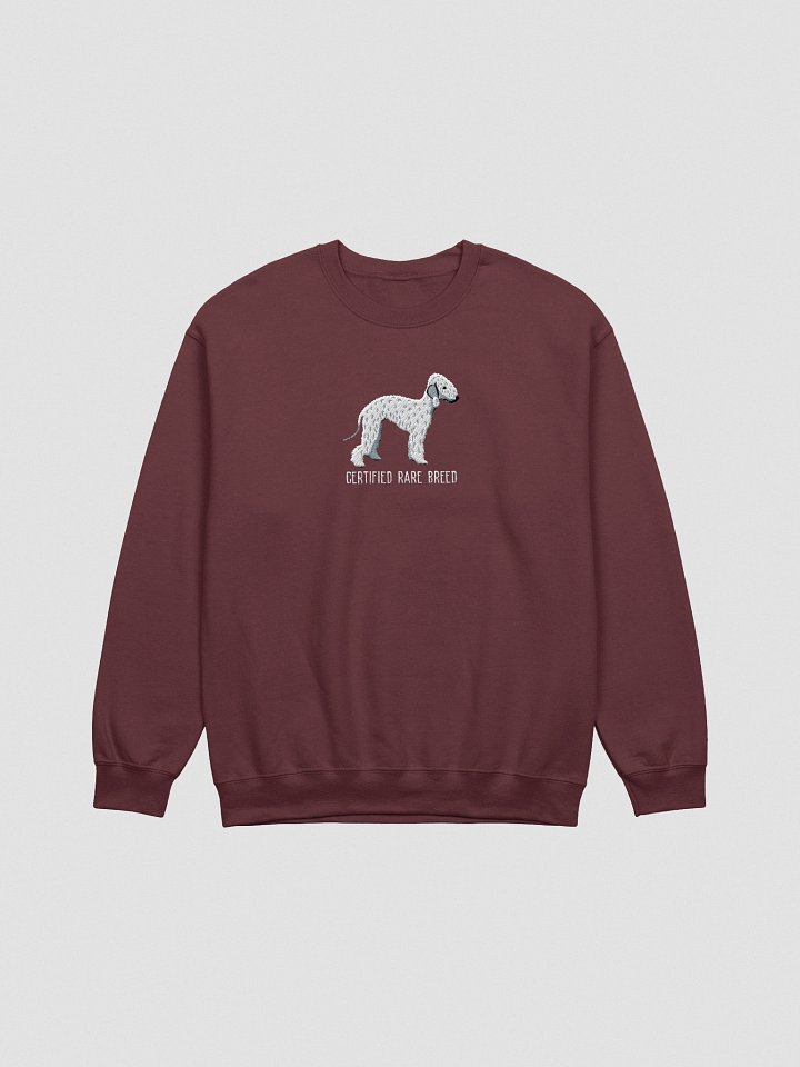Certified Rare Breed Sweatshirt (Embroidered) of a Bedlington Terrier(White) product image (4)