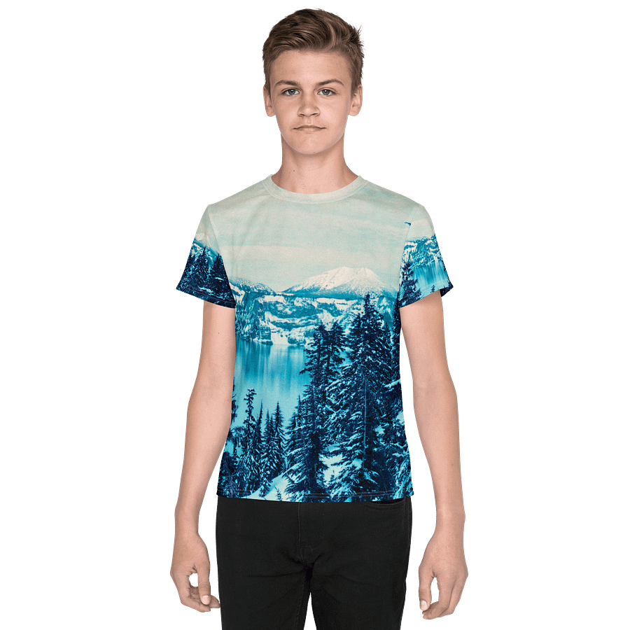 Crater Lake Lomopurple Youth Crew T-Shirt product image (1)
