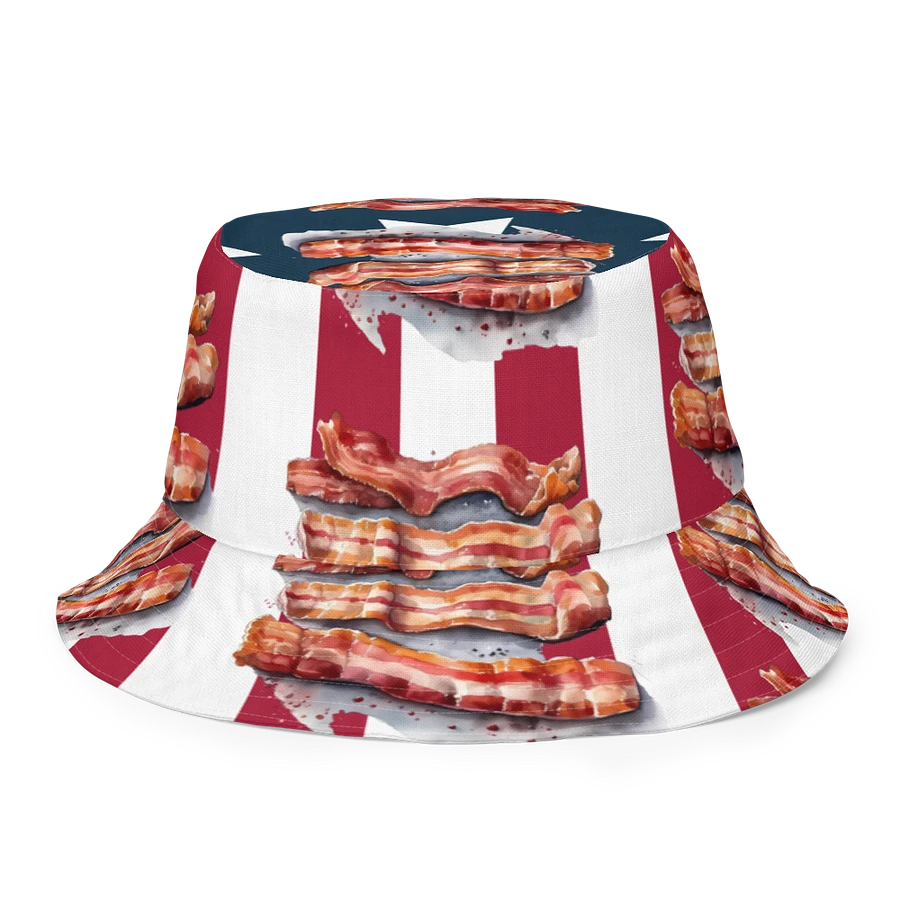 Bacon Strips, & Stars and Stripes Reversible Bucket Hat product image (3)