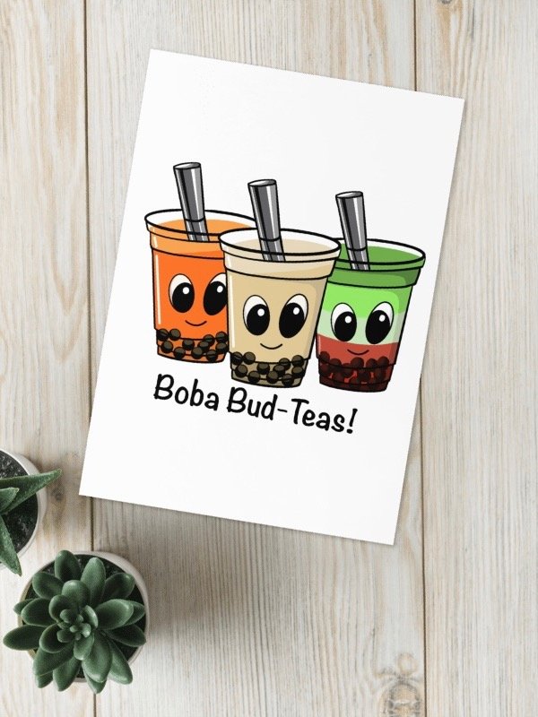 Boba Bud-Teas Greeting Card product image (2)