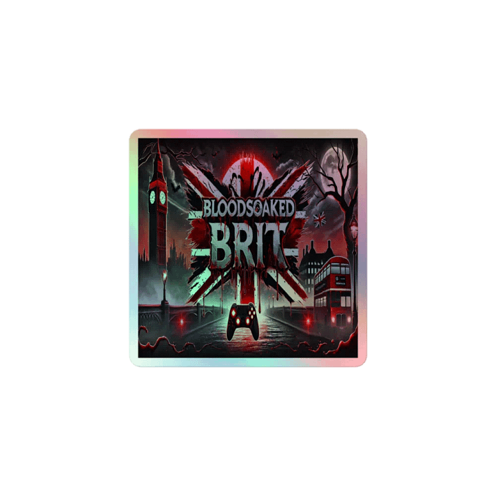 BloodSoakedBrit Header Holographic Sticker ✨ product image (1)