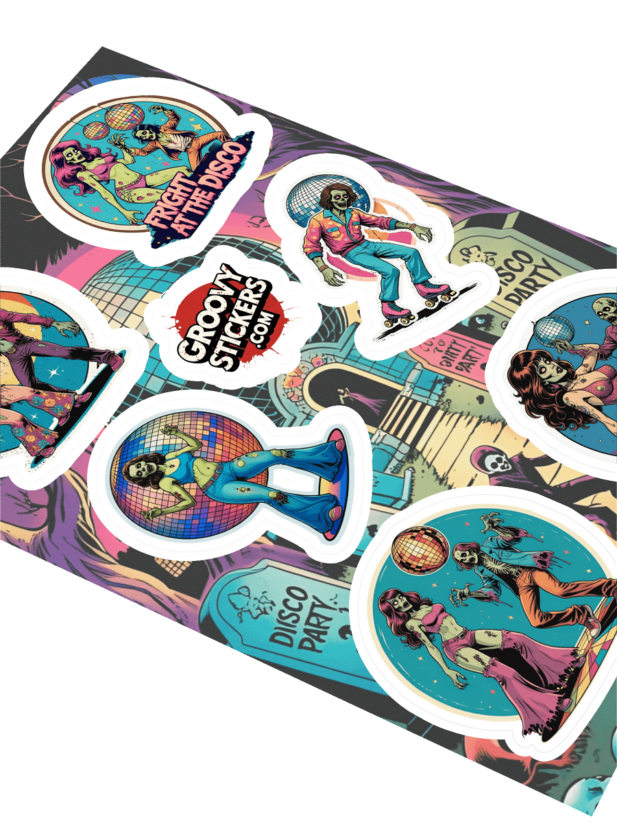 Zombie Disco Party Sticker Sheet product image (2)