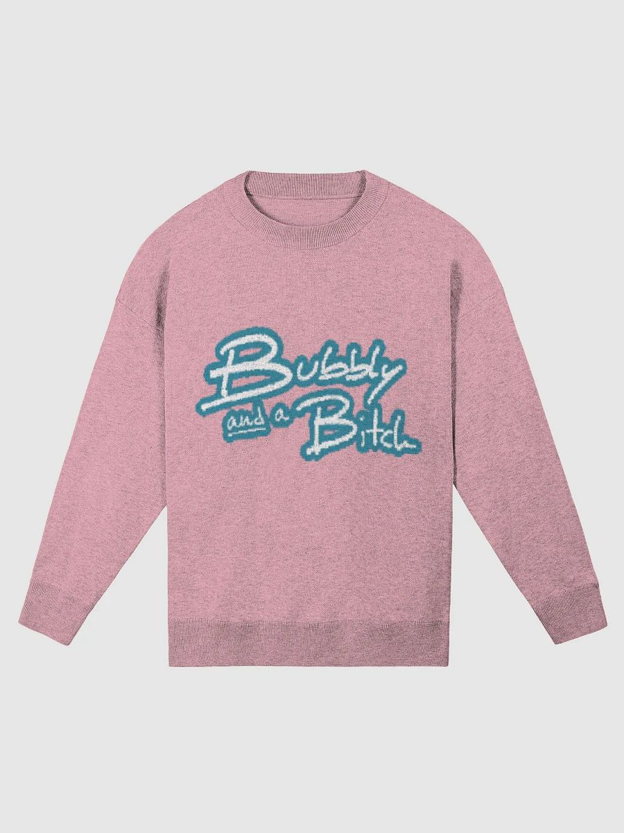 Bubbly and a B*tch (lg. lined design, teal and pink) relaxed knitwear crewneck product image (3)