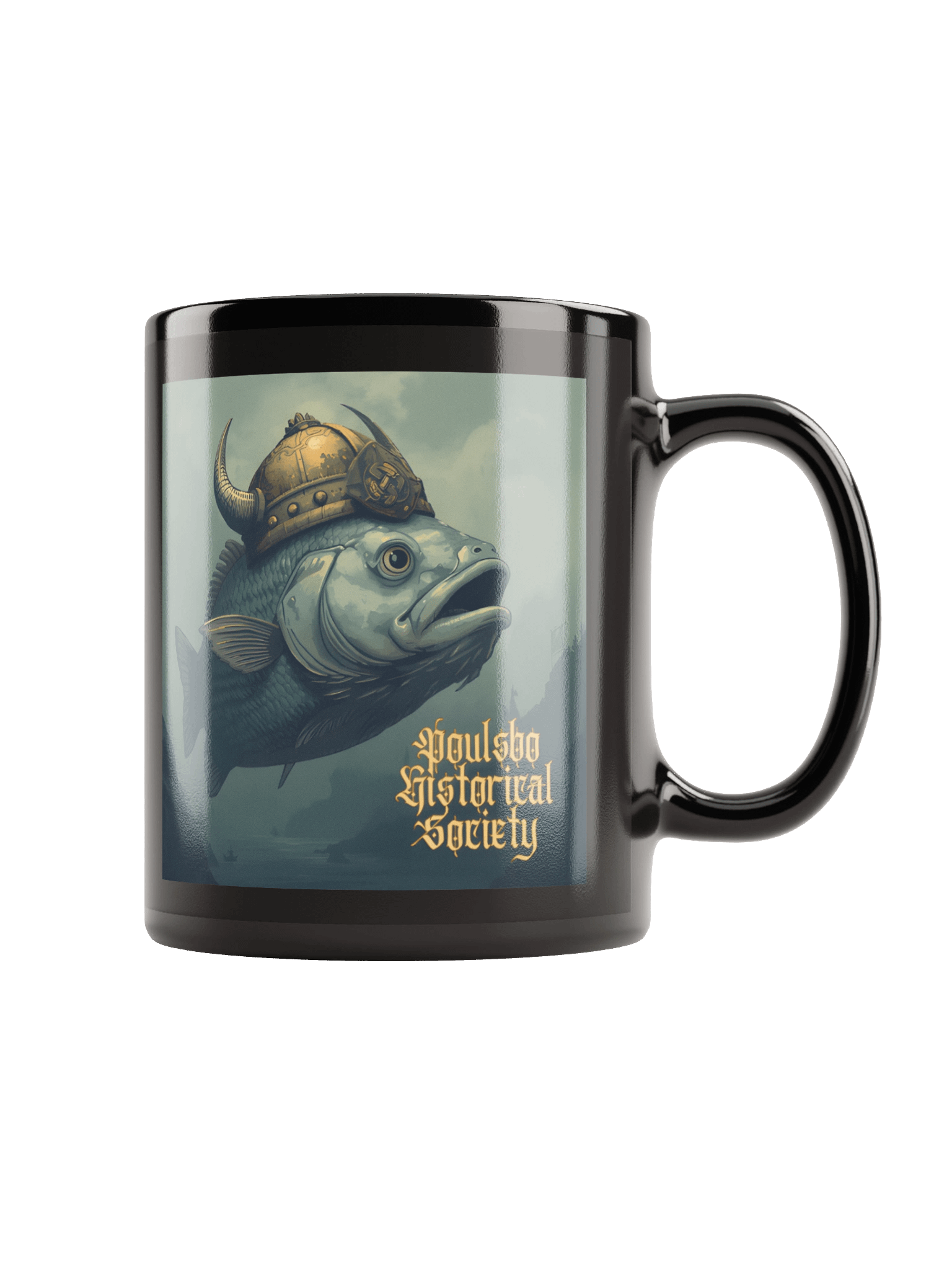 Viking Fish Black Glossy Mug product image (1)